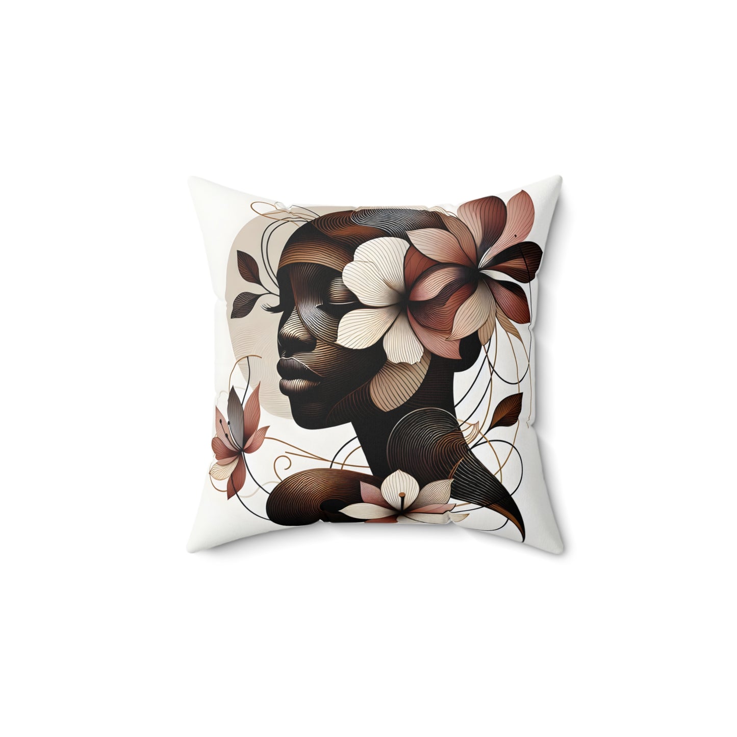 Floral Whispers Collection - Spun Polyester Square Pillow - #2017