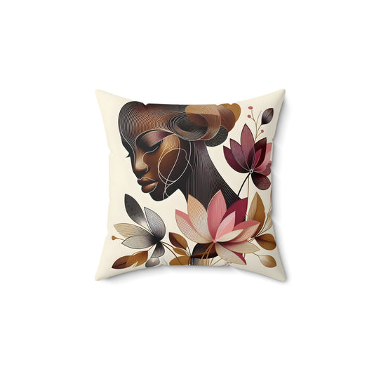 Floral Whispers Collection - Spun Polyester Square Pillow - #2018