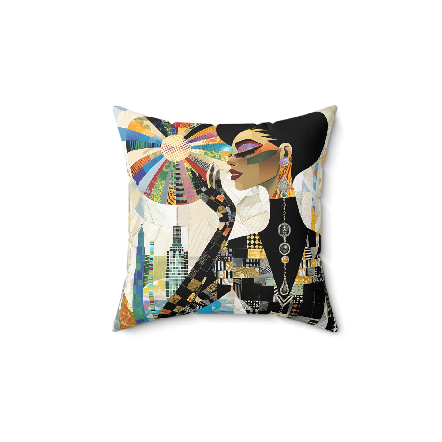 Vibrant Visions: The Bohemian Collection - Spun Polyester Square Pillow - #2011