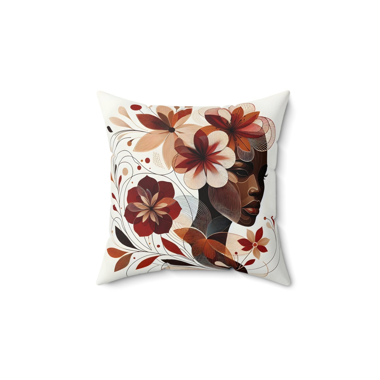 Floral Whispers Collection - Spun Polyester Square Pillow - #2012