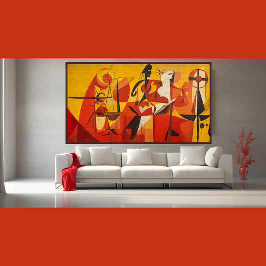 Digital Art - Passion in Red: A Dance of Figures and Lines - #2011