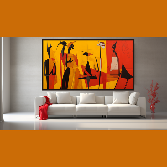 Digital Art - Passion in Red: A Dance of Figures and Lines - #2013