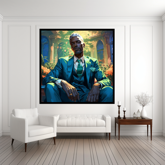 Digital Art - Elegance in Emerald: A Portrait of Timeless Sophistication #2011