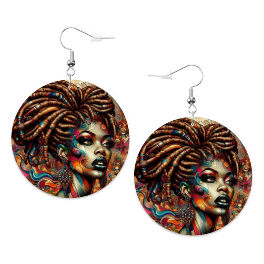 Leather Round Earrings - #2020