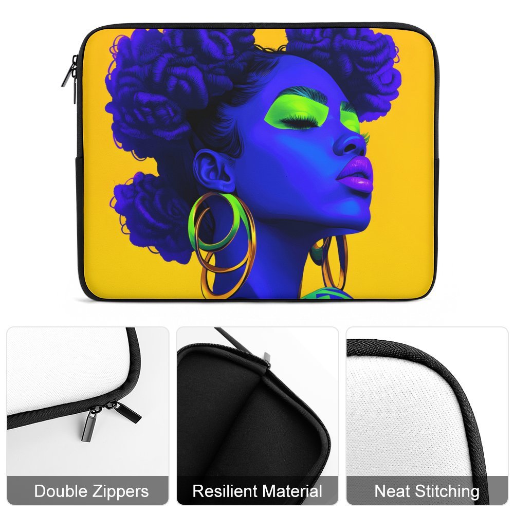 Vivid Visions: The Essence of Afro-Modernism Collection - Laptop Sleeve (Multiple Sizes) Laptop Sleeve  Multi Size - #2011