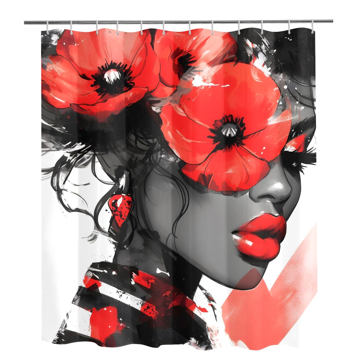 Bold Elegance: The Poppy Collection - Shower Curtain 72"x84" - #2011