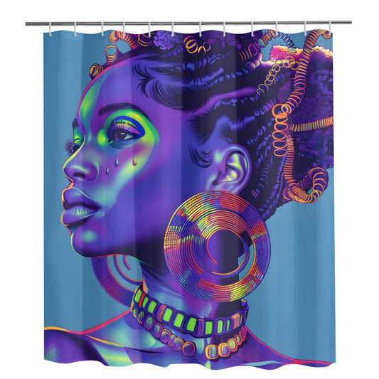 Vivid Visions: The Essence of Afro-Modernism Collection  - Shower Curtain 72"x84" - #2014