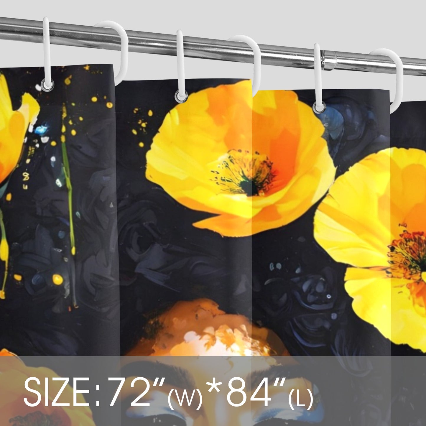 Bold Elegance: The Poppy Collection - Shower Curtain 72"x84" - #2015