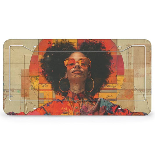 Colorful Rhythms: The Afrocentric Expression Collection - License Plate (4 Round Holes) License Plate #2011