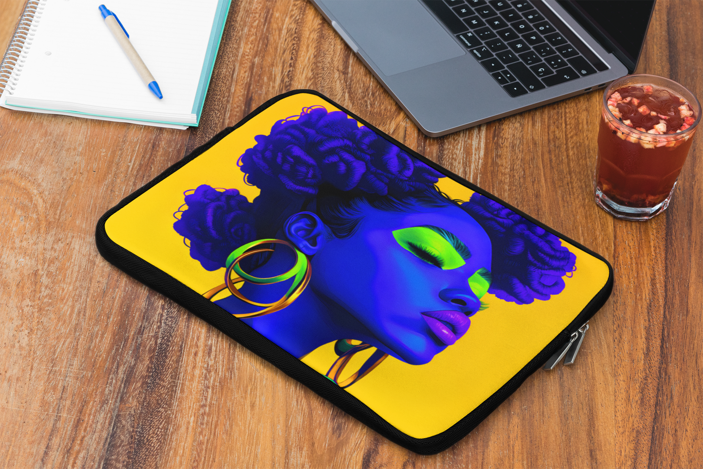 Vivid Visions: The Essence of Afro-Modernism Collection - Laptop Sleeve (Multiple Sizes) Laptop Sleeve  Multi Size - #2011